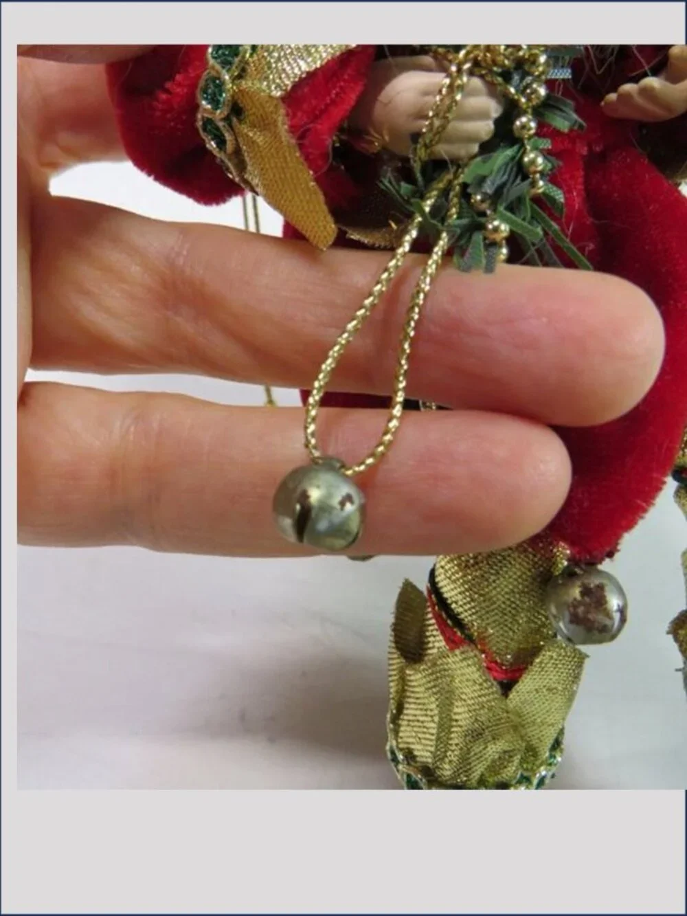 Unbranded Mark Roberts Style Christmas Santa Elf Fairy Shelf Sitter Jingle Bells